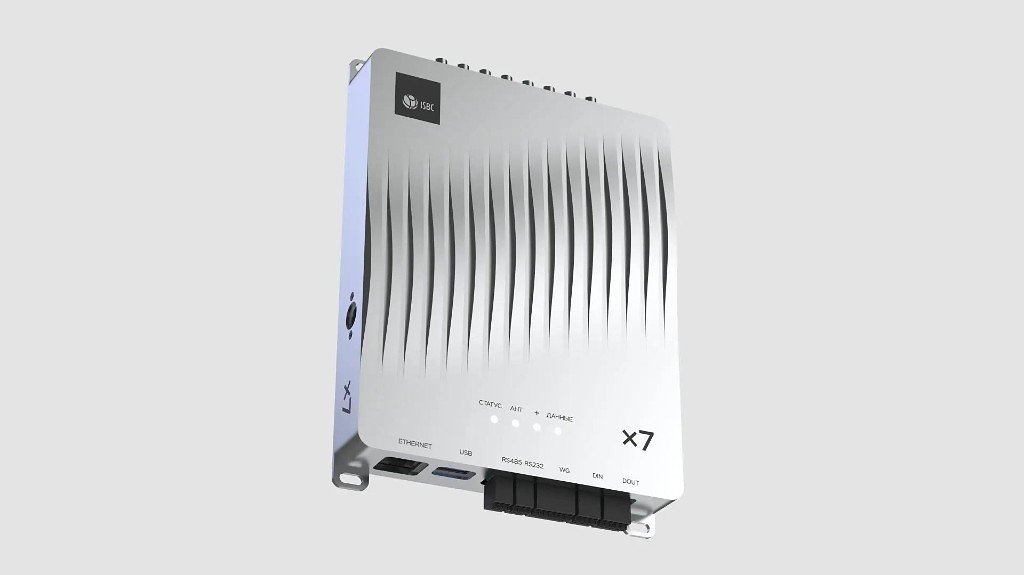 RFID-считыватель ISBC x7, вид в три четверти, фрезерованная волна