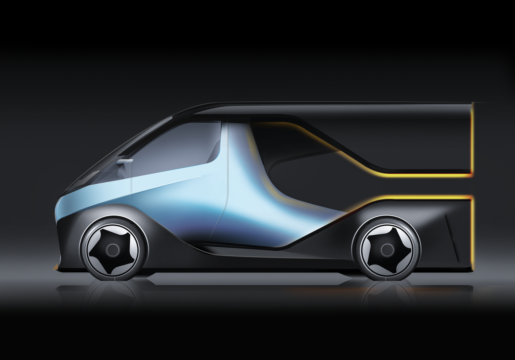 ГАЗ safety car, концепт-скетч экстерьера, вид сбоку