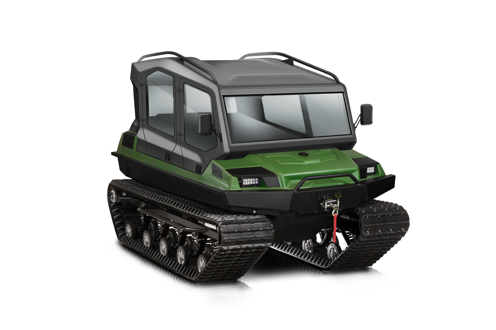 Болотоход Tinger TR5, съёмная жёсткая крыша, студийный рендер